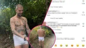 Justin Bieber is almost naked on a Segway