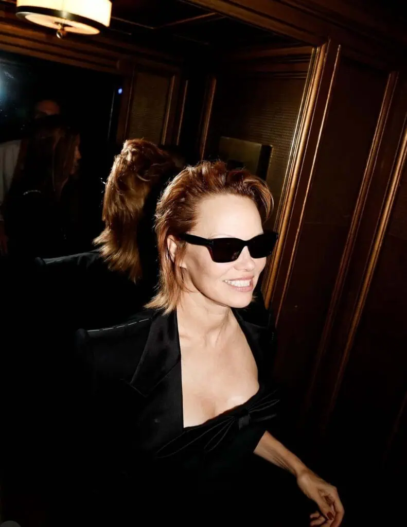 Pamela Anderson Debuts New Hair at Paris Fashion Week