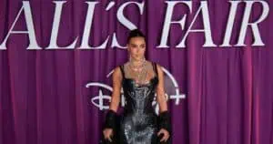 London, England, UK - October 22, 2025: Kim Kardashian attends the "All's Fair" London Premiere at Odeon Luxe Leicester Square