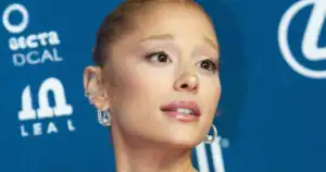 Ariana Grande attends the 40th Santa Barbara International Film Festival's Virtuosos Award ceremony at The Arlington Theatre in Santa Barbara, California on February 09, 2025.