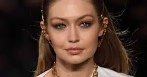 NEW YORK, NY - DECEMBER 02: Model Gigi Hadid walks the runway at the Versace Pre-Fall 2019 Collection at The American Stock Exchange on December 02, 2018 in New York City.