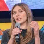DORTMUND, GERMANY - April 13th 2019: Elizabeth Olsen (*1989, American actress) at German Comic Con Dortmund Spring Edition, a two day fan convention
